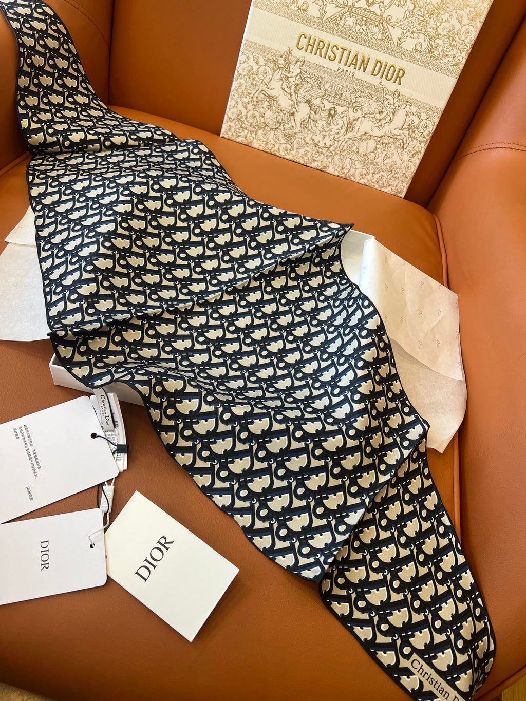 DIOR SCARF 110 CM IN SILK 627636