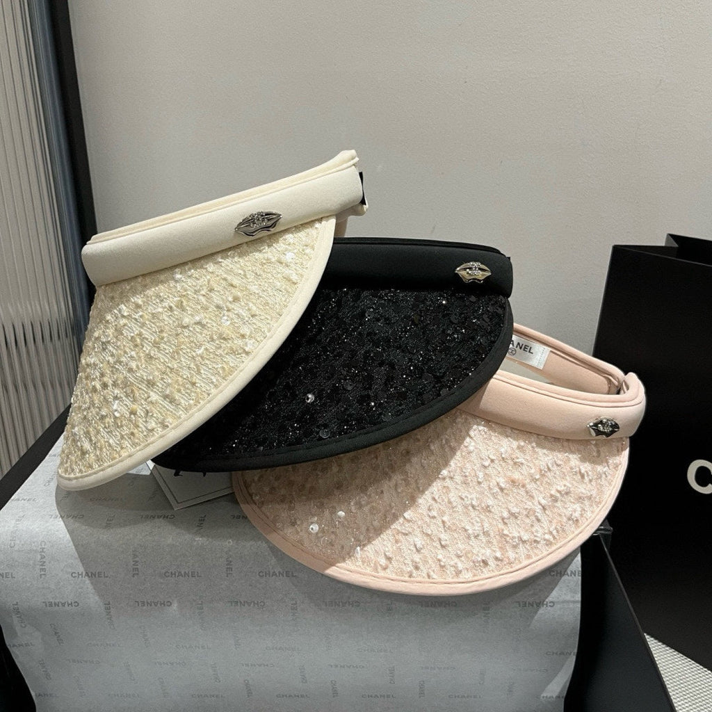 CHANEL SUN HAT MODEL PINK WITH SEQUINS 673926