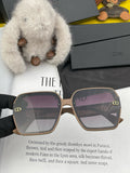 DIOR MONTAIGNE SQUARE SUNGLASS D1292 IN LIGHT BROWN ACETATE