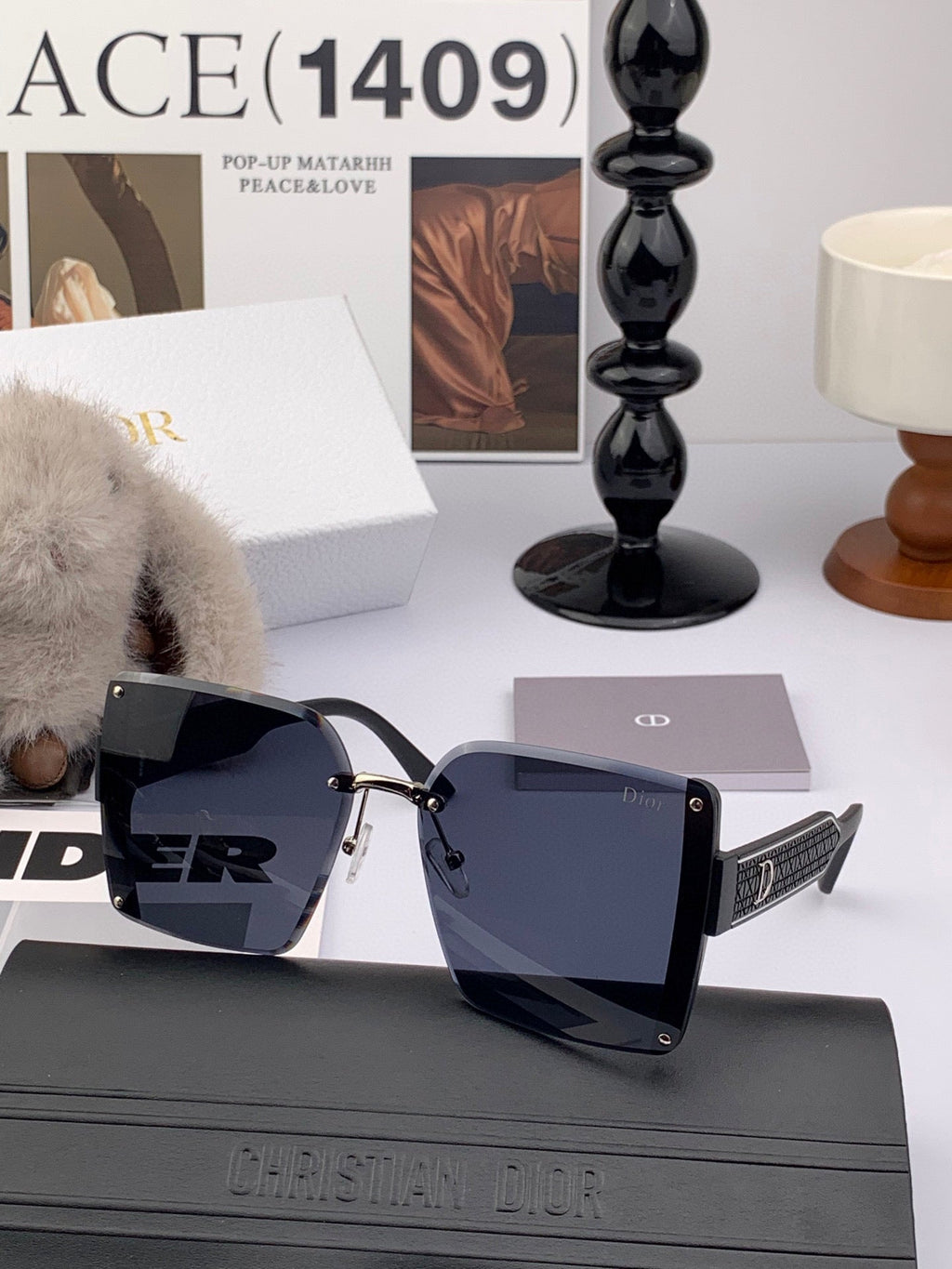 DIOR MONTAIGNE SQUARE SUNGLASS CD1677 IN ACETATE
