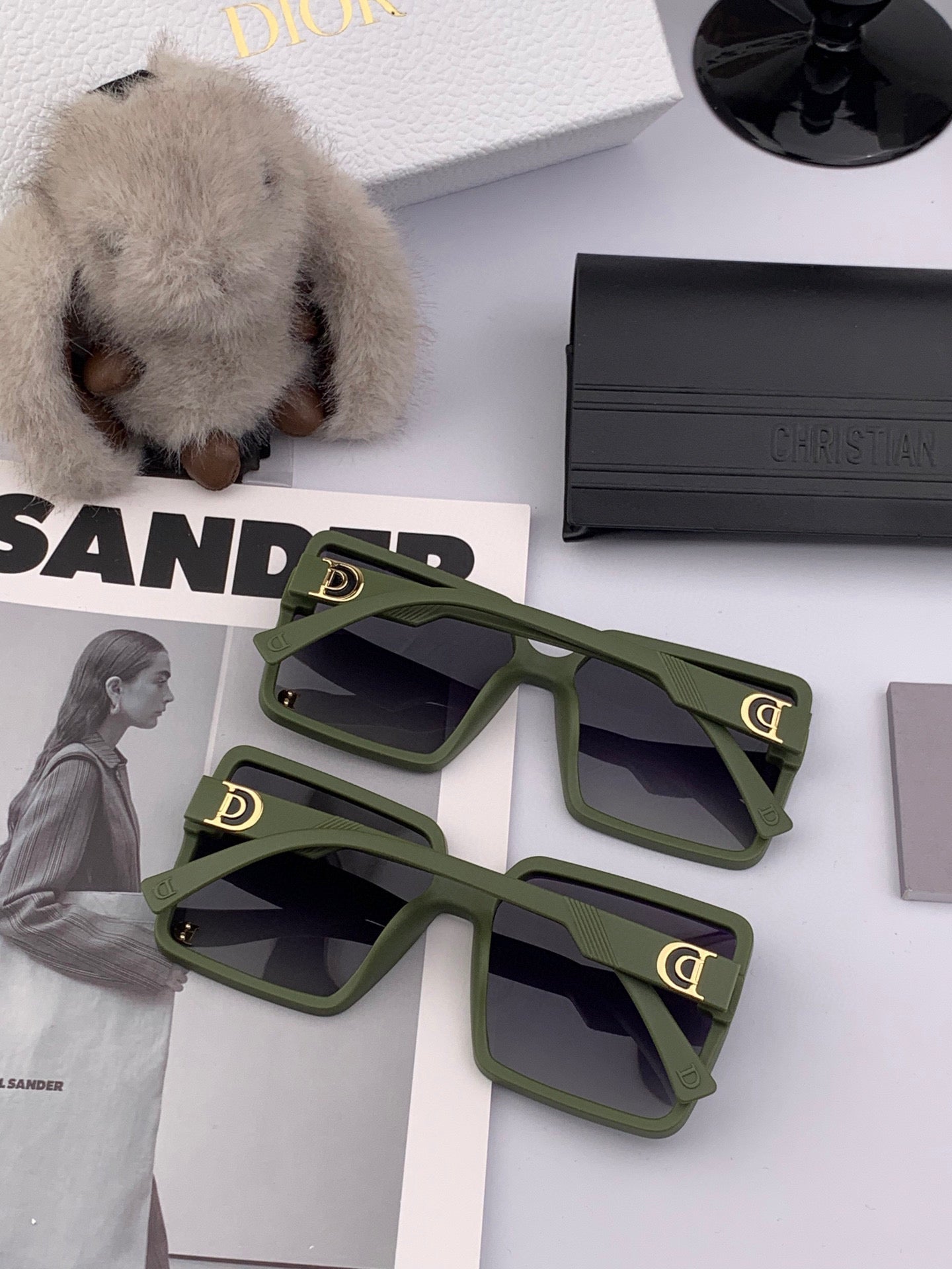DIOR MONTAIGNE SUNGLASS CD1595 IN GREEN ACETATE