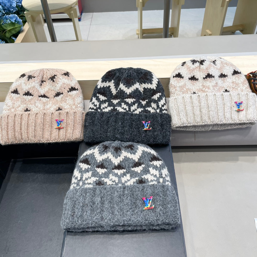 LOUIS VUITTON WINDPROOF WOOLEN HAT COLORFUL 406927