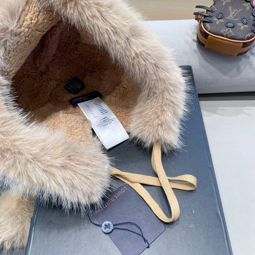 LOUIS VUITTON BEANIE HAT IN BROWN WOOL AND COTTON 419745
