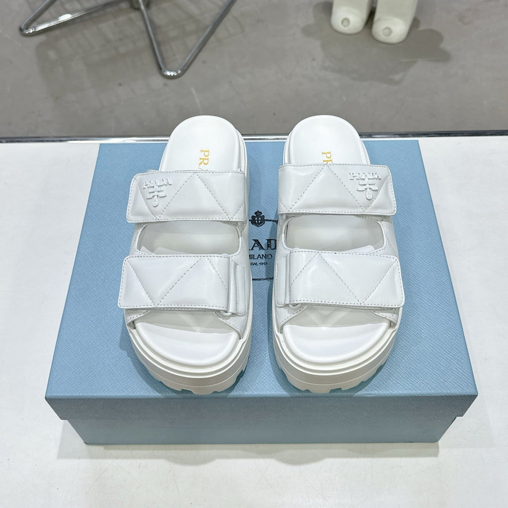PRADA STRAP SANLS 55MM IN WHITE CALFSKIN