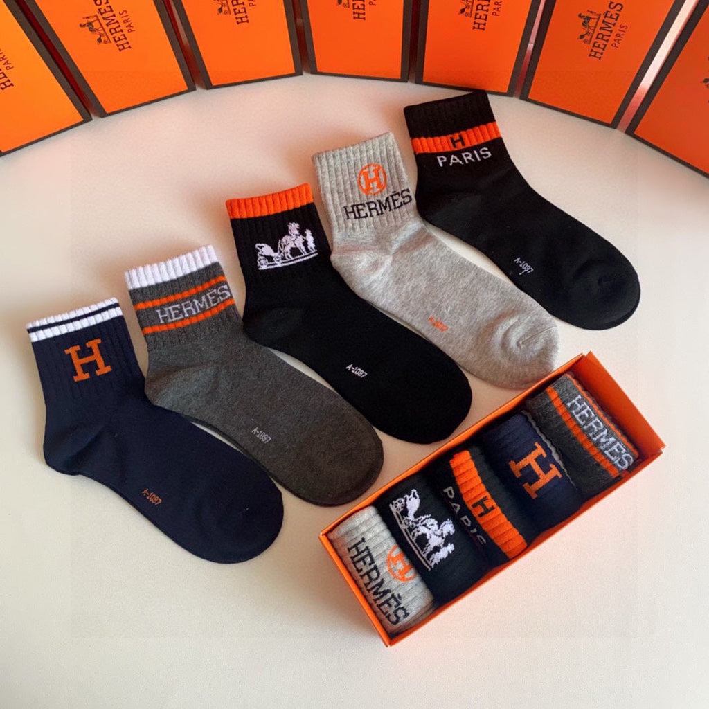 HERMES LOW-CUT SOCKS 314698 (1 BOX)