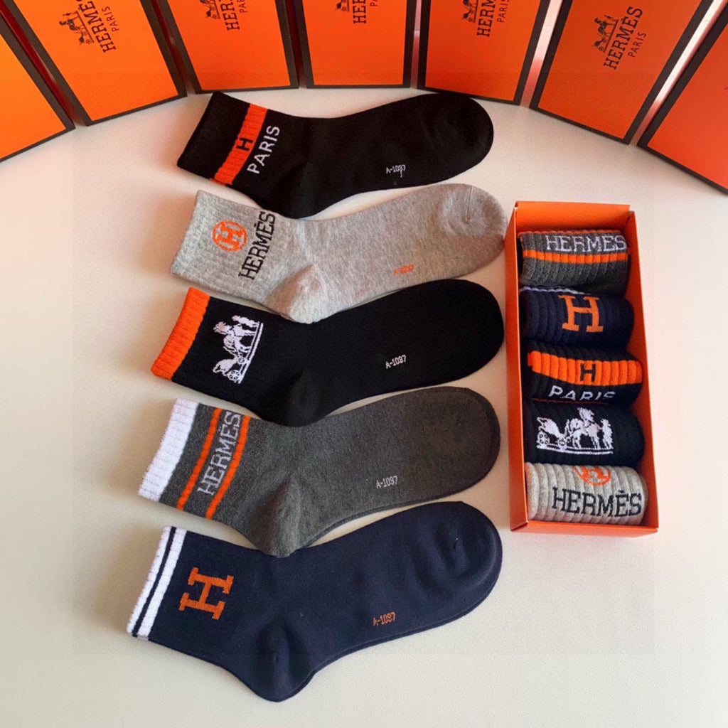 HERMES LOW-CUT SOCKS 380283 (1 BOX)