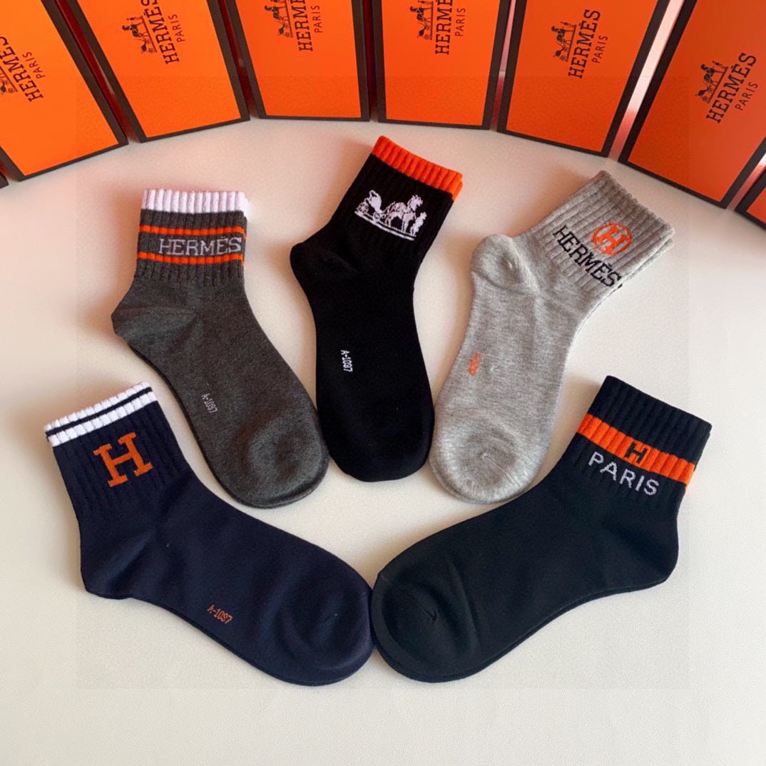 HERMES LOW-CUT SOCKS 406340 (1 BOX)