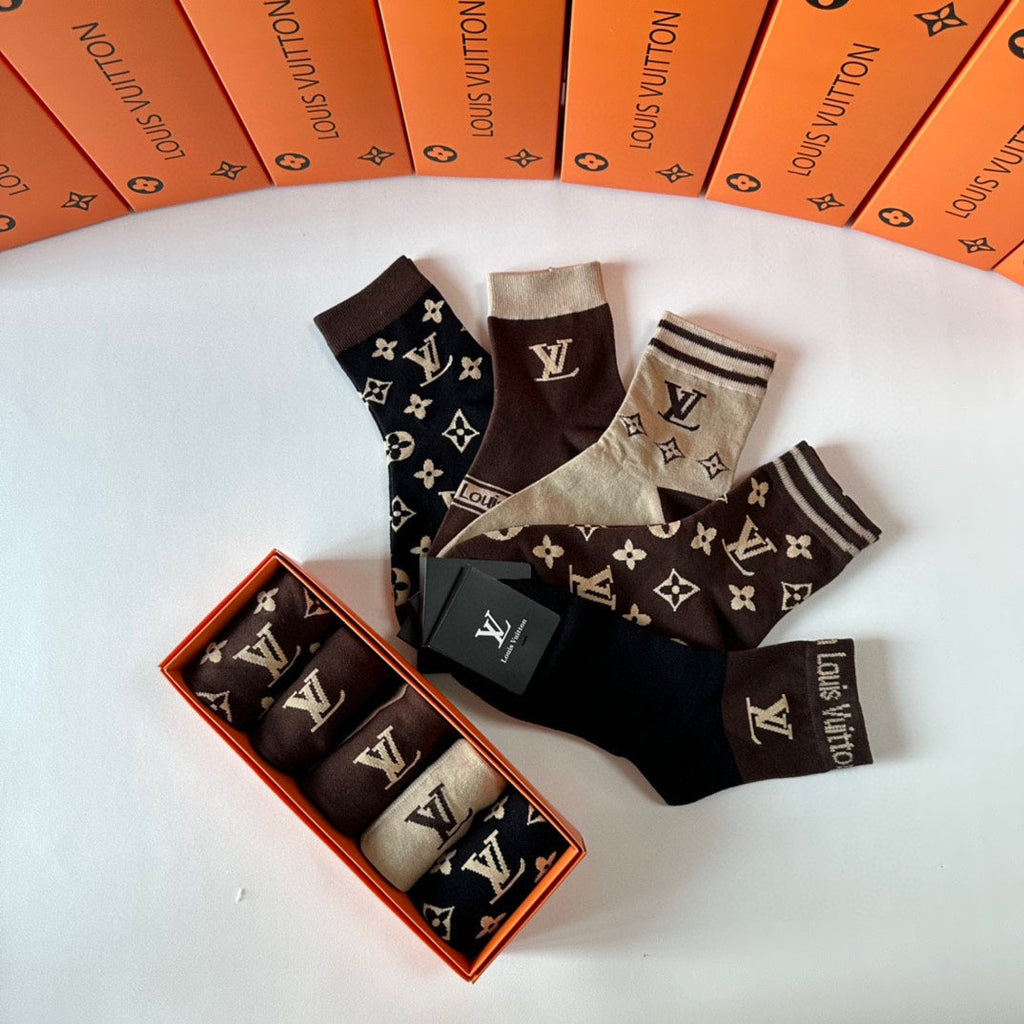 LOUIS VUITTON LOW-CUT SOCKS 423833 (1 BOX)