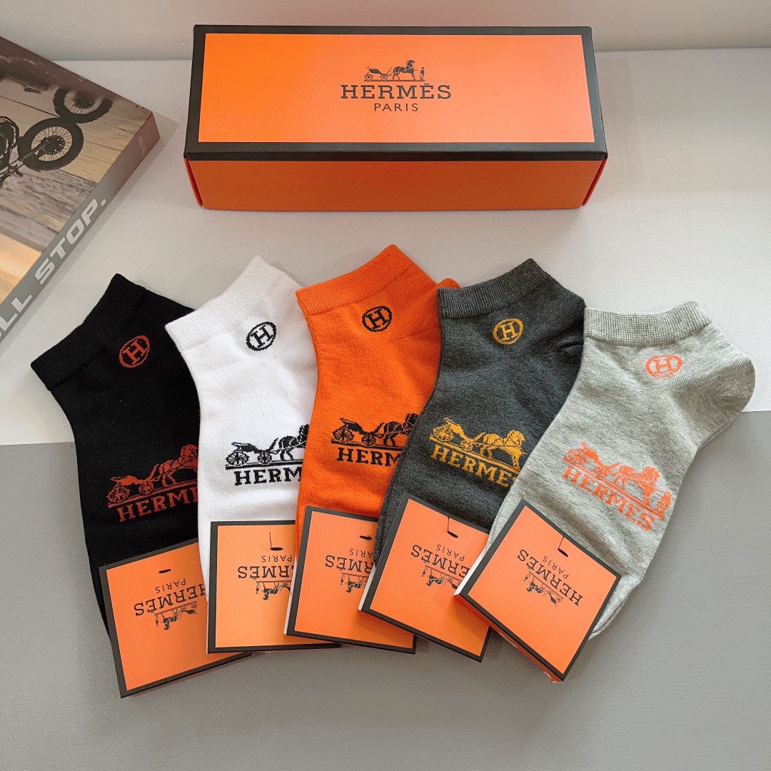 HERMES LOW-CUT SOCKS 285767 (1 BOX)