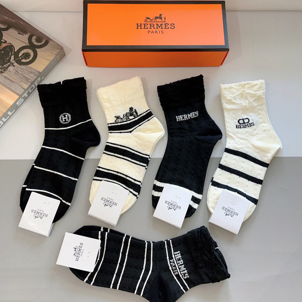HERMES LOW-CUT SOCKS 408000 (1 BOX)