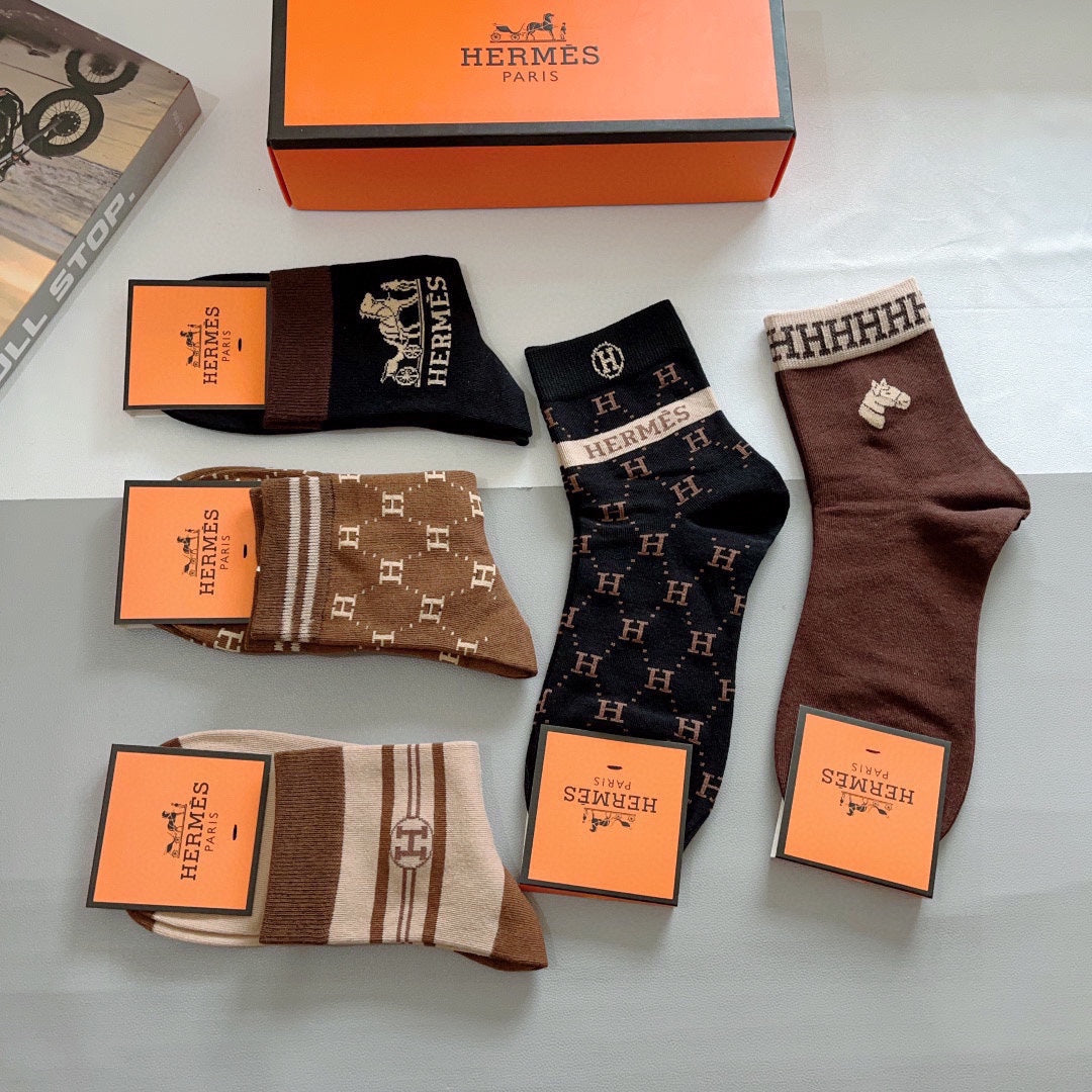 HERMES LOW-CUT SOCKS 423771 (1 BOX)
