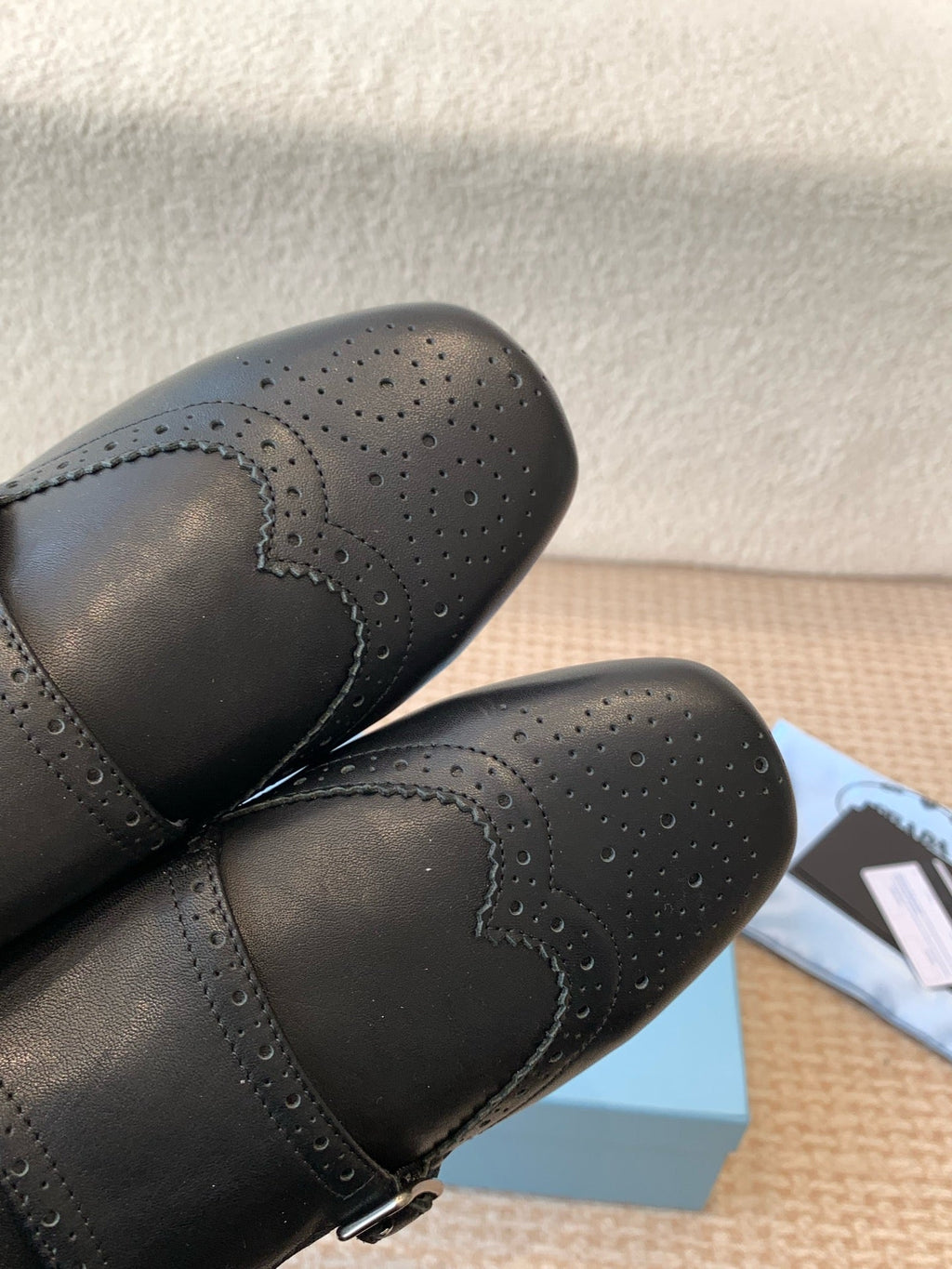 PRADA MONK STRAP IN BLACK CALFSKIN