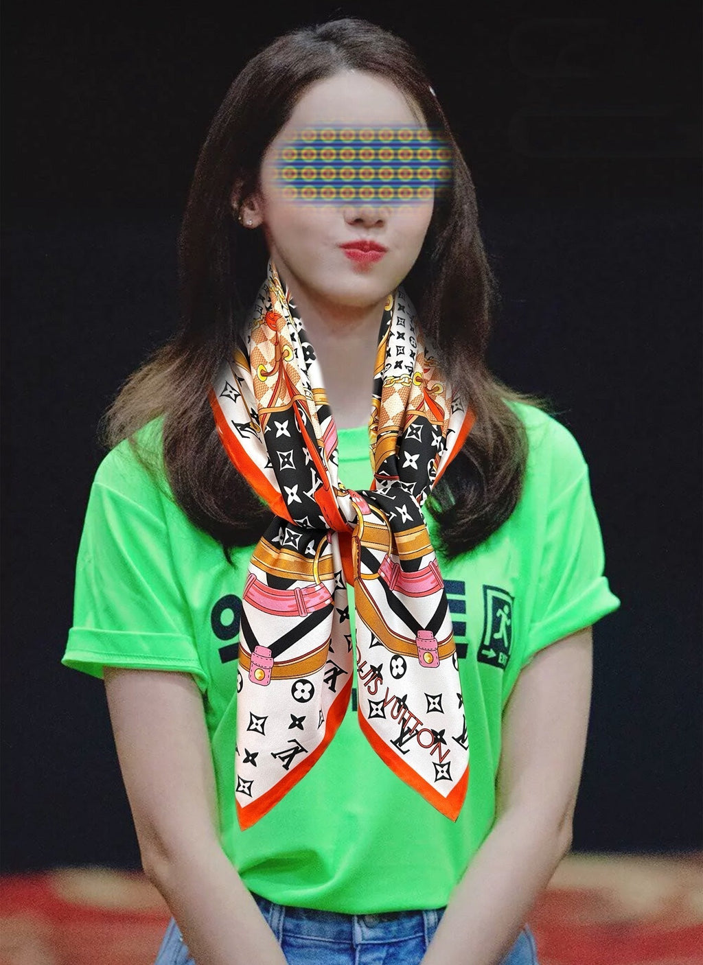 LOUIS VUITTON LV SCARF 90 CM IN SILK 738451