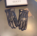 GUCCI GLOVES IN BLACK CALFSKIN AND FLEECE LINING 465014