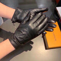 LOUIS VUITTON LV GLOVES IN BLACK LAMBSKIN 467961