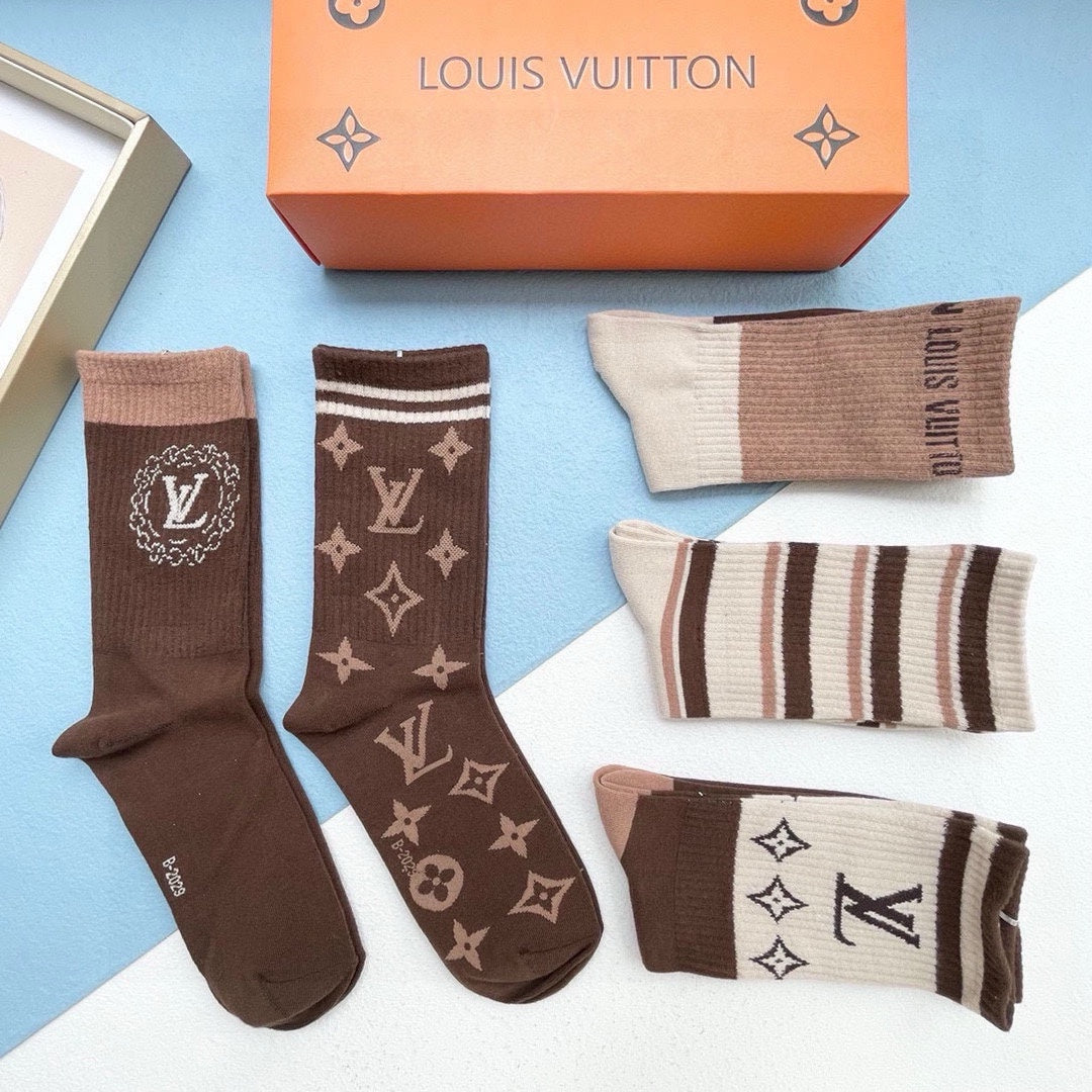 LOUIS VUITTON CREW SOCKS 423918 (1 BOX)