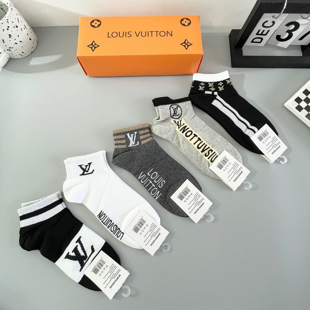 LOUIS VUITTON LOW-CUT SOCKS 425567 (1 BOX)