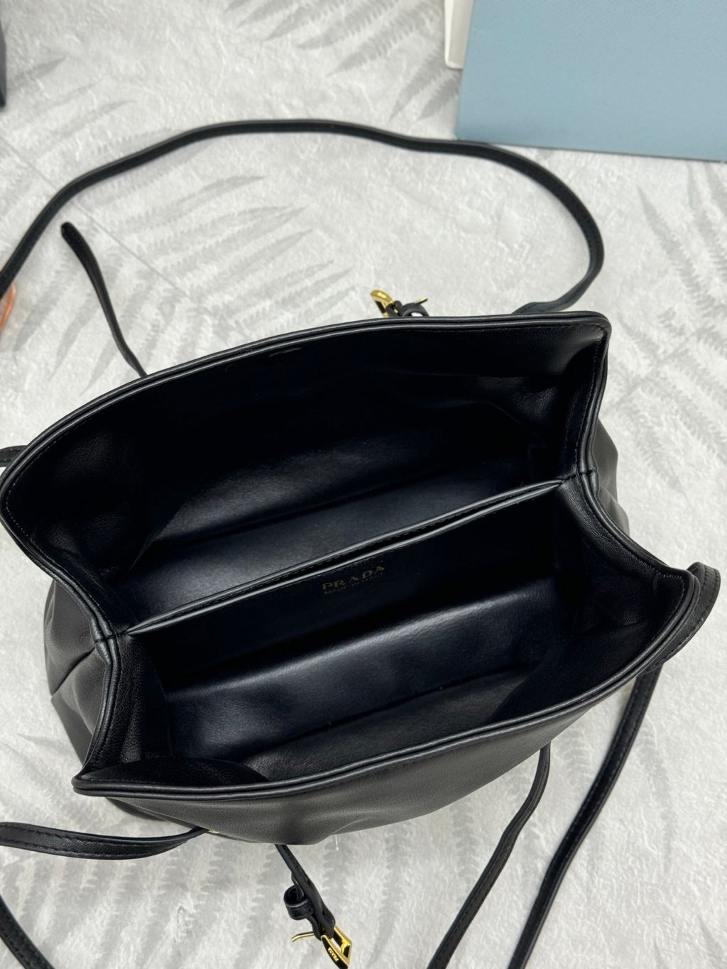 PRADA 25S SMALL BAG 25 IN BLACK CALFSKIN GOLD HARDWARE