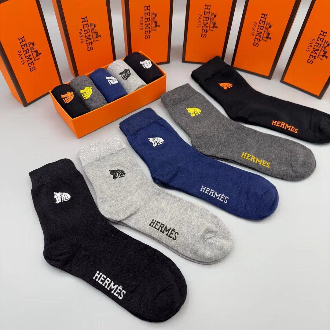 HERMES CREW SOCKS 162843 (1 BOX)
